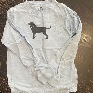 Light Blue Black Dog long sleeve tee size small